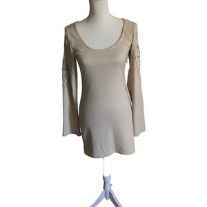 Cream colored L/S mini dress from Sage the label, size Medium, Never worn